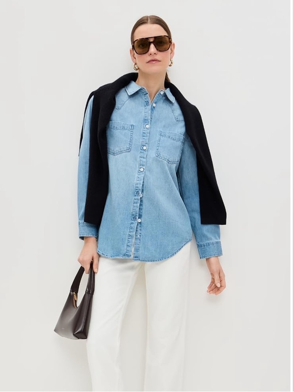 Marea The Chambray Western Shirt Size Medium Denim